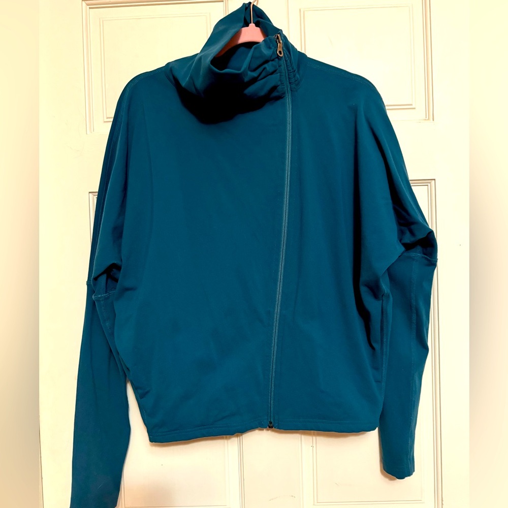 Teal Zip-Up Yoga Jacket